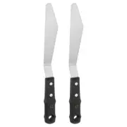 2pcs No.13 Painting Pallet Palette Knife Stainless Steel Slant Paint Spatula