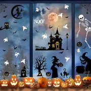Halloween Decorations Window Clings Halloween Skeleton Ghost Spider Bats Decor