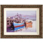 Vlad Yakerson Framed Original Acrylic Seascape on Canvas Hand Signed with COA