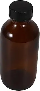 HEALEEP Glass Medicine Bottle Refillable Empty Container with Cap for Essential Oils Herbs and Lab Chemicals Apothecary Style