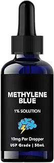Methylene Blue 1% Solution - Memory & Brain Performance - 50ml Glass Dropper Bottle | No Formaldehyde