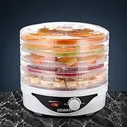 5-Tray Food Dehydrator for Fruits & Jerky - White Kitchen Appliance