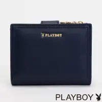 在飛比找momo購物網優惠-【PLAYBOY】短夾 Solo系列(藍色)