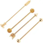 [COLLBATH] Ear Helix Jewelry Industrial Earrings Barbell Cartilage Earrings Helix Earring Industrial Ear Bar Industrial Piercing Jewelry Earrings Arrow Earrings Golden