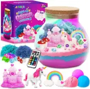 Jumlys Unicorn Terrarium Kit for Kids, Gifts Girls Ages colorful