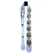 HEAVY LEATHER NYC White Gold Guitar Strap Motorhead Concho Rock Lemmy Kilmister