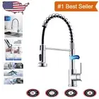 Stylish Polished Chrome Kitchen Faucet with Dual Spray - Easy Installation