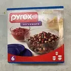 Pyrex Bowls Kitchenware Serveware 6 Piece Sculptured Bowl Set-NEW