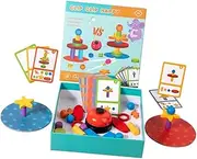 Perfeclan Stacking Building Blocks Wooden Blocks Set, Preschool Toys Family Board Game for Birthday Gift Ages 3+ Year Old Party Supply