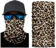 Leopard Print Face Balaclava Scarf Neck Fishing Shield Sun Gaiter Headwear Mask