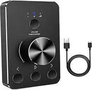 USB Volume Control Knob, 3 Volume Control Modes, with 4.9ft Cable, Speakers Controller Vol Knob Switch