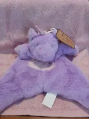 Kellytoy Purple Unicorn Security Blanket Plush K Luxe Flattie Crinkle NWT