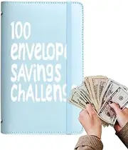 100 Envelopes Saving Challenge, 100 Days Tracker Planner Easy and Fun to Save 5050 Dollars, Savings 100 Envelope Challenge Budget with Cash Envelopes, Money Organizer and Financial Planne