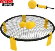 Spike Game Ball —Include Playing round Net,3 Balls,Carrying Bag and Rules Set Ki