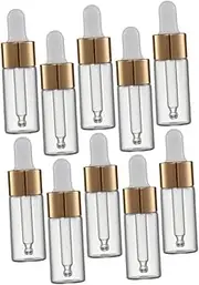 OATIPHO 10Pcs Clear Glass Dropper Bottles Multi Use Essential Oil Containers Leakproof Design for Travel Glass Sub Bottles for Oils and Liquids