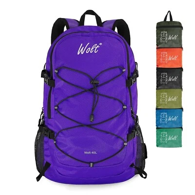 WOLT 40L Packable Travel Backpack, Foldable Lightweight Backpack for Men Wome...