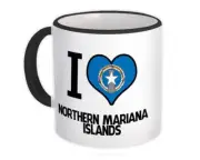 Gift Mug : I Love Northern Mariana Islands Flag Heart Country Crest Expat