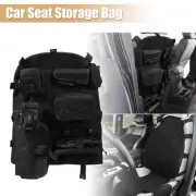Multi-Pocket Seat Back Organizer Storage Bag Hanger Bag for Jeep Polyester Black