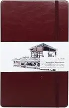 Etchr Watercolor Sketchbook Accordion 5x8in - 100% Cotton Watercolor Paper Journal - Cold Press Watercolor Paper