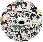 Jujutsu Kaisen Stickers,50 PCS Anime Vinyl Waterproof Decals for Water Bottles Computer Bicycle Skateboard Luggage Phone Pad Laptop Kids Teens Stickers Pack
