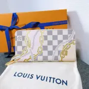 Louis Vuitton Zippy Wallet Round Purse N40480 Damier Azur marine style