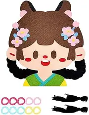Hair Braid Craft - Fun Learn to Braid Hair Book - Kids Princess Craft, Girls Braiding Toys, Travel Activity, Hair Salon Toys for Kids
