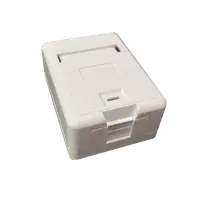 在飛比找蝦皮商城優惠-資訊盒 單孔 網路接線盒 電話接線盒 空盒 1孔網路明盒 需