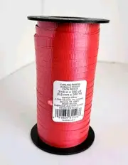 Red Curling Ribbon Spool (3/16 in x 350 yd) Made in USA - New & Sealed