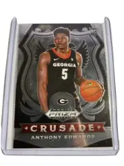 2020-21 Panini Prizm Draft Picks Anthony Edwards Crusade Prizm Rookie #81