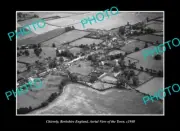 OLD LARGE HISTORIC PHOTO CHIEVELY BERKSHIRE ENGLAND TOWN AERIAL VIEW c1948