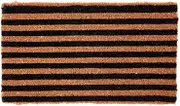 Natural Coir Doormat | Straight Lines Black Striped Coir Doormat for Indoor and Outdoor use (45cm x 75cm)