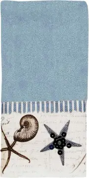Avanti Linens - Fingertip Towel, Soft & Absorbent Blue Fog
