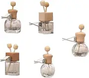 VINTORKY 5Pcs Car Air Vent Perfume Diffuser Bottles Rotatable Clip Aroma Ornament for Essential Oil Fragrance Decorative Car Freshener for Auto Aromatherapy