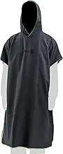 Jaegvida Hooded Beach Bathrobes Surf Poncho Beach Poncho Towel Changing Robe with Hood Soft Quick Dry Bath Towel (Black) (Black)