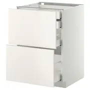 METOD base cb 2 frnts/2 low/1 md/1 hi drw, white Maximera/Veddinge white, 60x60x80 cm