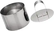 DIY Rice Molds Sandwich Press Set of 2 Stainless Steel Versatile for Cooking Baking Easy Maintenance