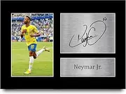 HWC Trading A4 Neymar Jr Brazil Gifts Printed Signed Autograph Picture for Fans and Supporters - A4