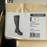 Steve Madden NYC Women’s Tall Lug Boot Foam Insole Black Size 9 NEW