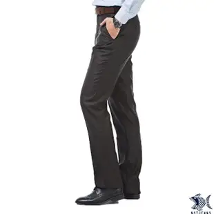 【NST JEANS】查斯特上校 羊毛深咖啡男斜口袋西裝褲-中腰(390-5586)