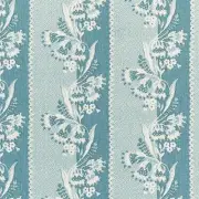 Jasper Michael S. Smith Floral Stripe Print Fabric- Gretta / Oasis Teal 1.55 yds