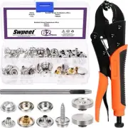 94Pcs 9 Inch Heavy Duty Snap Fastener Tool, Adjustable Snap Setter Tool