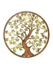 [Willow & Silk] Curvy Tree of Life Metal Wall Art in Multi