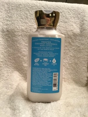 Bath and Body Works FROSTED COCONUT SNOWBALL Body Lotion 8 fl oz /236mL * NEW *