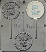 "Get Well" Lollipop Chocolate Candy Mold 3387 NEW