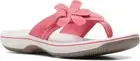 Clarks Women's Brinkley Flora Flip Flop Sandals, Bright Coral Synthetic Size 11M