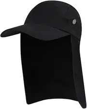 [Generic] Unisex Fishing Hat With Removable Ear And Neck Flap Cover Adjustable Sun Protection Cap Comfortable Cotton Stylish
