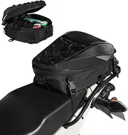 [CHANGCHENG] Motorcycle Bag - Multipurpose Tail Bag & Backpack - Waterproof Luggage - Black