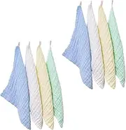 Yardwe 8Pcs Newborn Towels Soft and Absorbent Facial Washcloths for Cleansing and Quick Changing Pad