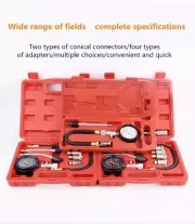 Compression Tester Pressure Gauge Kit Motor Auto Engine Cylinder Car Adapter