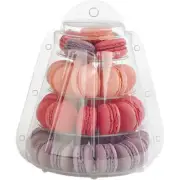 4 Tier Round Macaron Tower with Carrying Case Macaron Stand Tower